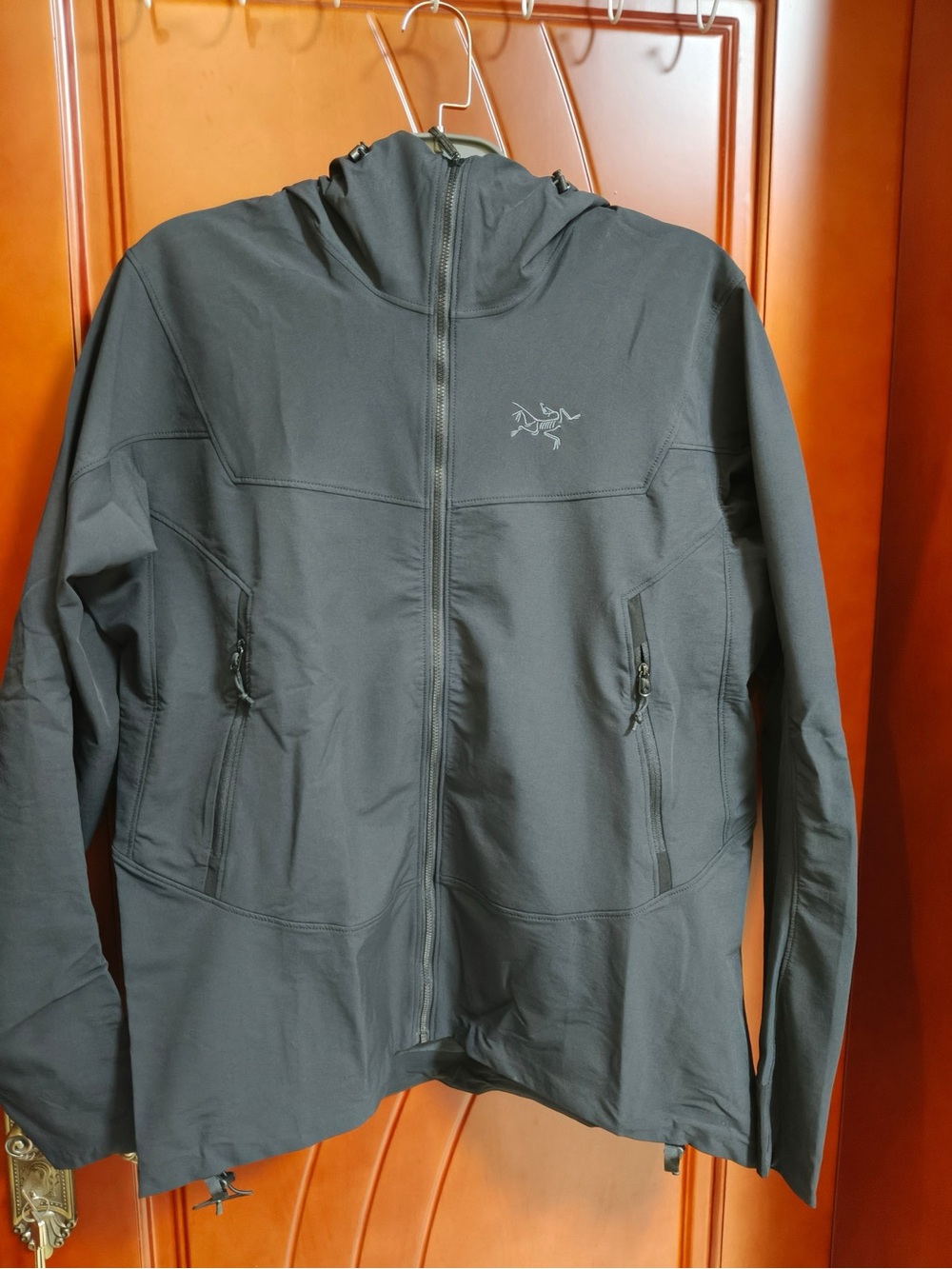 Arc'teryx Men's Black Hooded Softshell Windbreaker